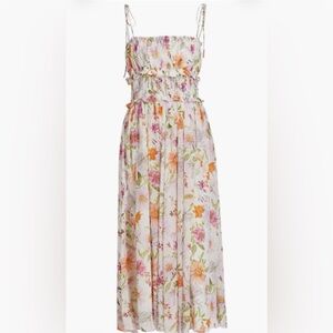 Vibrant Floral Ruffle Maxi Dress